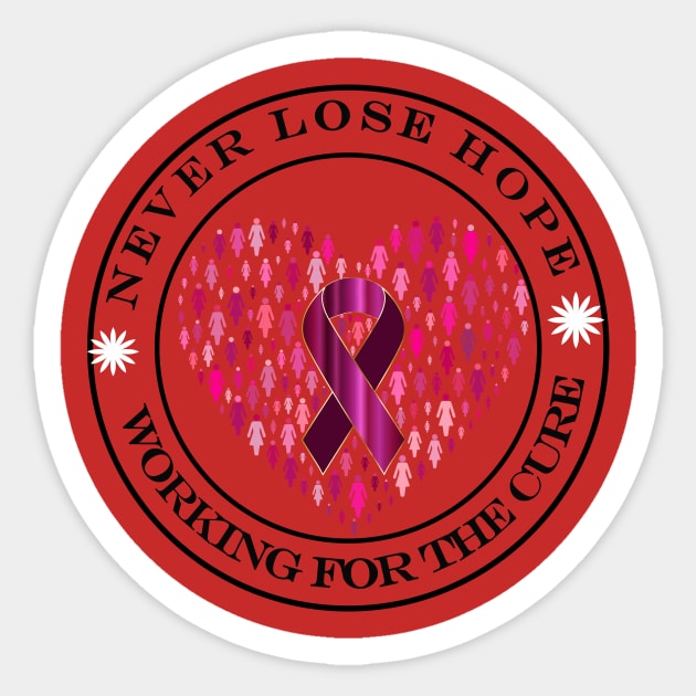 cancer awareness Never Lose Hope Sticker by we4you